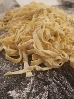 A picture of Homemade pasta.