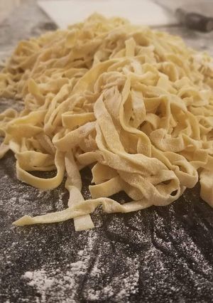 A picture of Homemade pasta.
