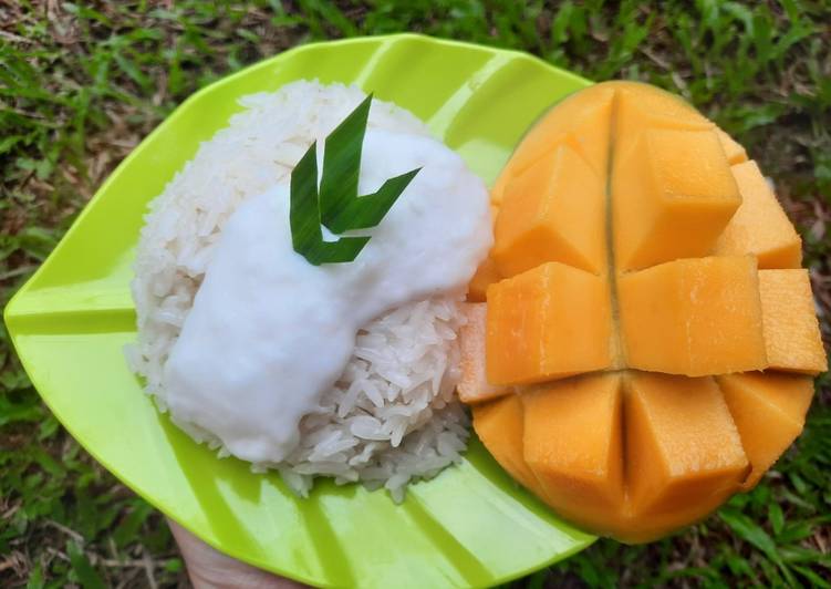 Langkah meracik Mango sticky rice yang Lezat
