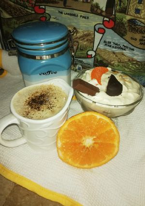 A picture of White Chocolate Orange Mousse Parfat.