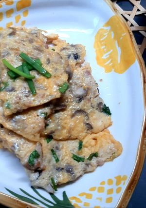 Hình của món Trứng chiên nấm rơm.