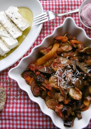 A picture of Spring Roasted Veggie Casserole.