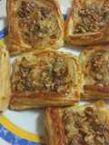 Hojaldre con gorgonzola y pera
