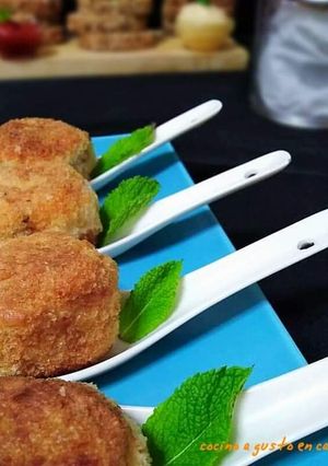 Una foto de Croquetas de bacalao en cucharitas