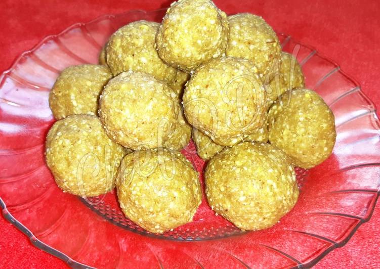 Steps to Prepare Award-winning Moong fali Til Ladoo