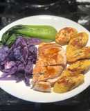 Ức gà sốt cam chanh mật ong -Eatclean