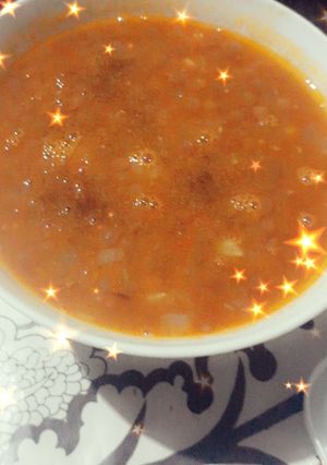 صورة لوصفة شربة عدس اكسبراس