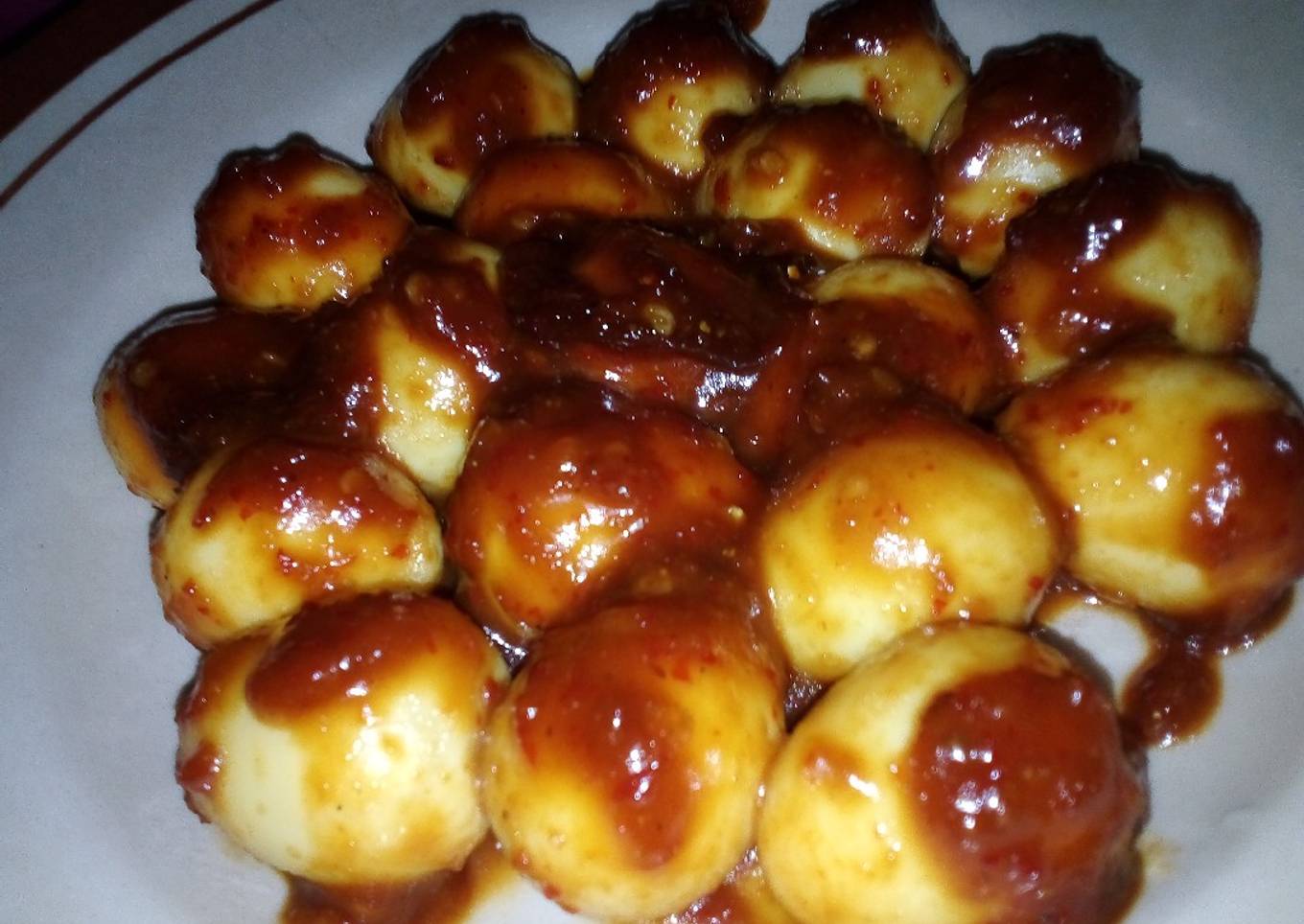 Telur Puyuh Balado Saos Tiram