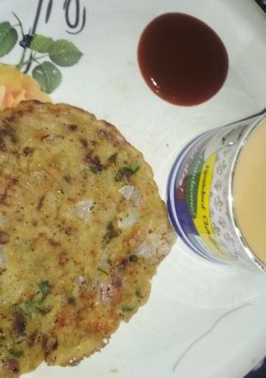 A picture of Besan ka chilla.