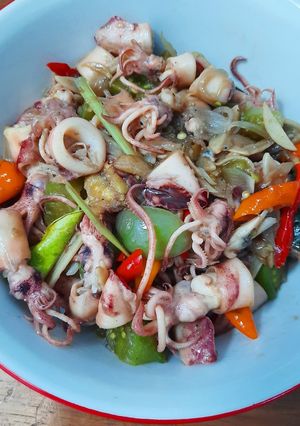 Foto resep Tumis Cumi Asin Pelangi