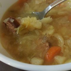 A picture of Instant Pot Cabbage Sausage Soup.