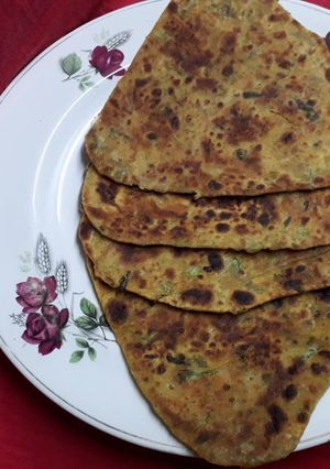 A picture of Methi paratha.
