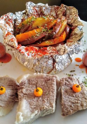 Una foto de Ratatouille y costillar de res👍🇵🇪