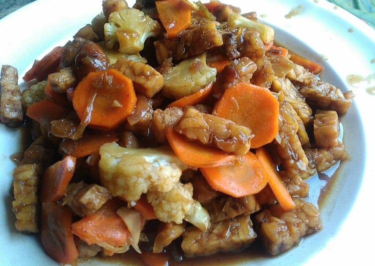 Cara Gampang memasak Tumis Tempe sayur saos Tiram yang Bikin Ngiler