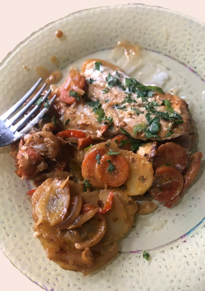 Una foto de Filets de atún a la crema🐟(๑ᵔ⤙ᵔ๑)