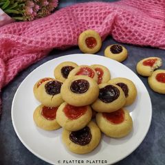 Thumbprint Jam Cookies A picture of Thumbprint Jam Cookies.