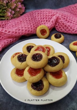 A picture of Thumbprint Jam Cookies.