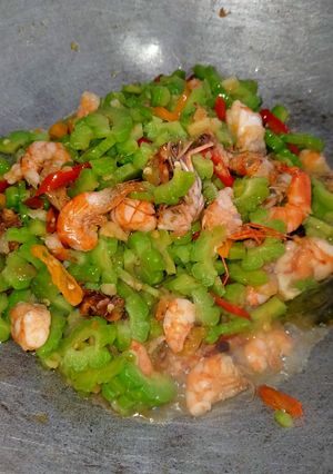 Foto resep Tumis pare udang