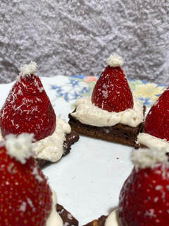 Una foto de Brownies navideños