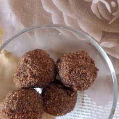 A picture of Absolutely glutenfree n guiltfree Raagi n Baazra churma laddu.
