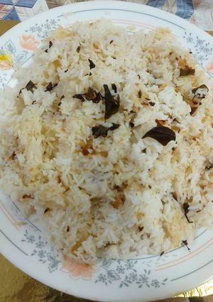 A picture of Zeera baghar rice.