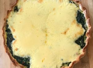 Una foto de Tarta de espinaca con queso gratinado