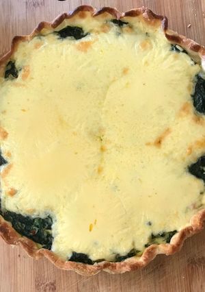 Una foto de Tarta de espinaca con queso gratinado