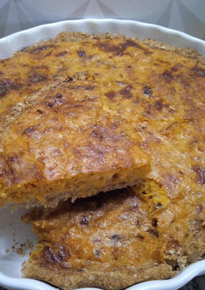 Una foto de Tarta de calabaza, cebolla y panceta!!