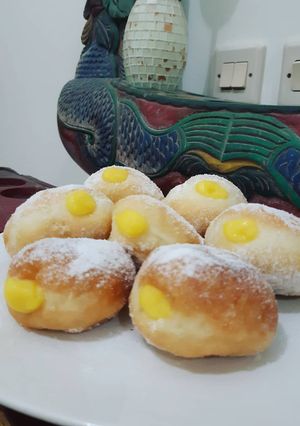 Foto resep Bomboloni isi vanilla pastry cream