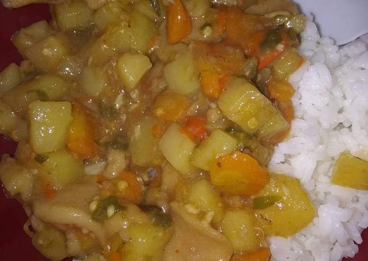 Oseng KW (kentang wortel) ceker saus tiram