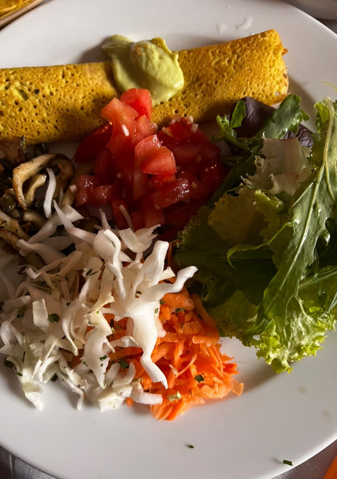 Una foto de CRÊPE de QUINOA (sin gluten y muy nutritivo)