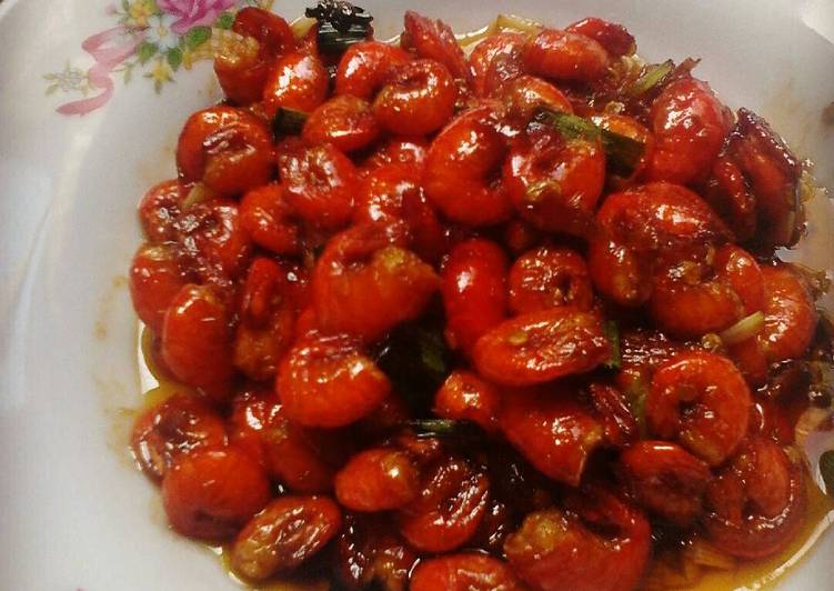 Udang Sambal Pedas Manis ala Ceu Kemoh