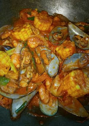 Foto resep Kerang (Seafood) Saus Padang Ala Resto Kekinian