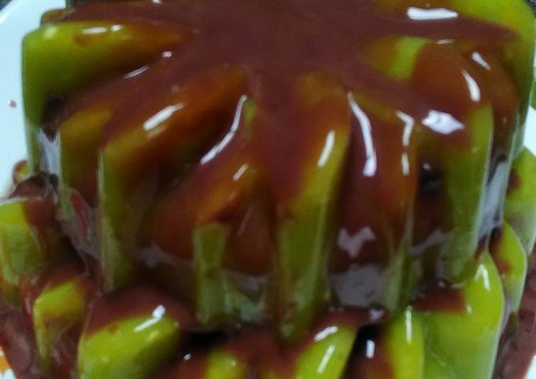 Cara Gampang mengolah Puding jagung suji vla coklat Anti Gagal