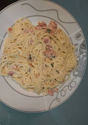 Foto de Macarrão com molho branco de linguiça Blumenau