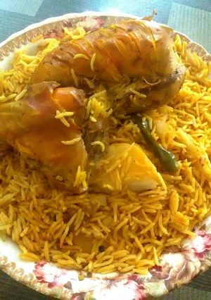 صورة لوصفة كبسه دجاج بقدر الضغط