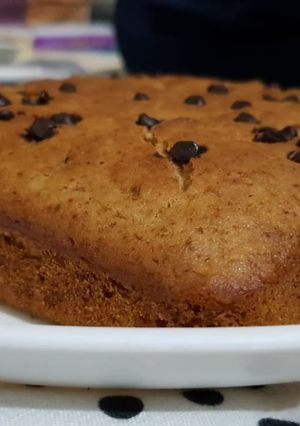 A picture of Whole wheat banana and nuts cake.