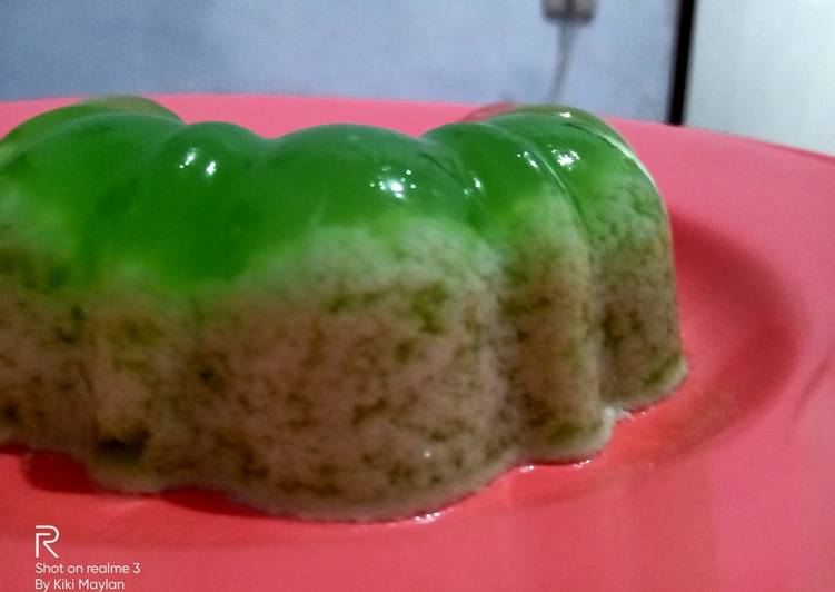 Resep Puding agar agar lumut tanpa pandan, Menggugah Selera