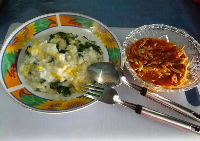 Bubur Manado simpel & Sambal teri