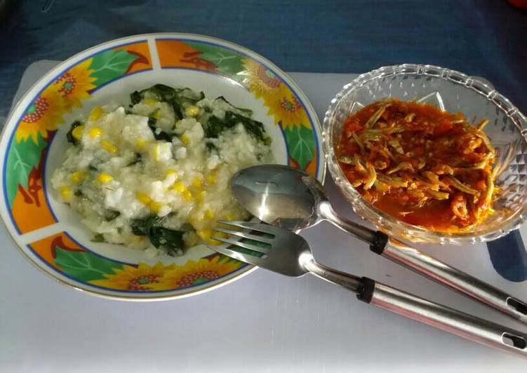 Bubur Manado simpel & Sambal teri