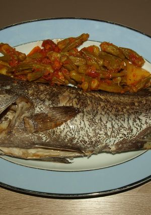 Φωτογραφία της συνταγής Σφυρίδα με μπάμιες