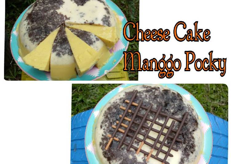 Cara Gampang Membuat Cheese cake Manggo Pocky, Enak