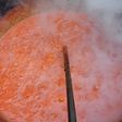 Tomate frito en la lumbre. Receta de la abuela