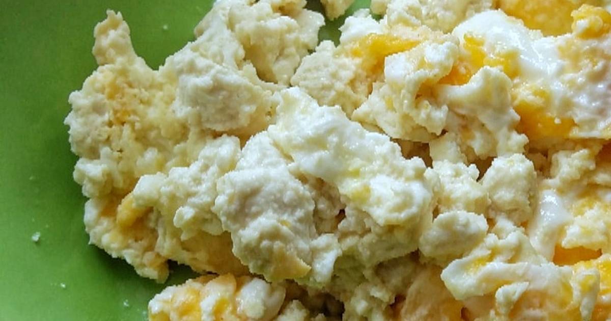 Tofu and Egg Scramble Recipe by Iskan Detia Karina - Cookpad