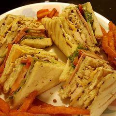 A picture of Club sandwiches.