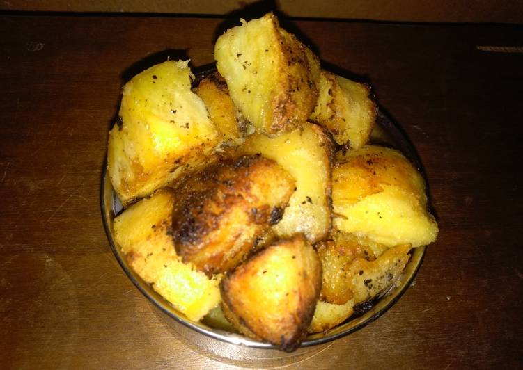 Spicy pan roasted sweet potato