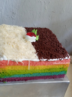 Foto resep Bolu Rainbow ENAK BANGET😋