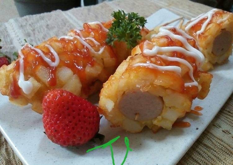 Olahan HotTang Hotdog Kentang | Bahan Membuat HotTang Hotdog Kentang Yang Enak Dan Mudah