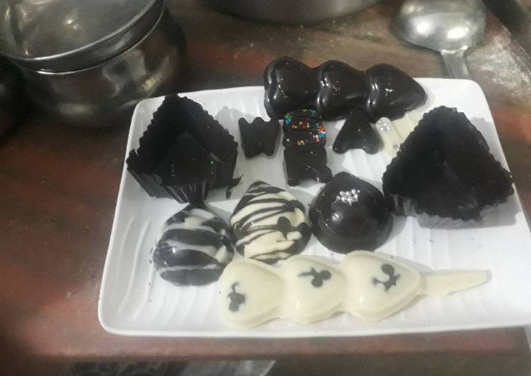 Different shapes chocolate