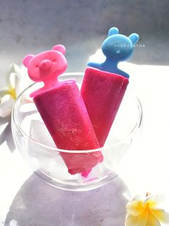 Foto resep Es krim buah naga+yakult